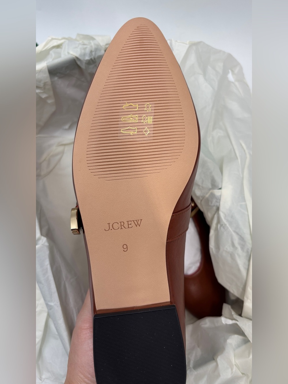 J.Crew Bea Mary Jane ballet flats leather in English Saddle Brown - Picture 6 of 8